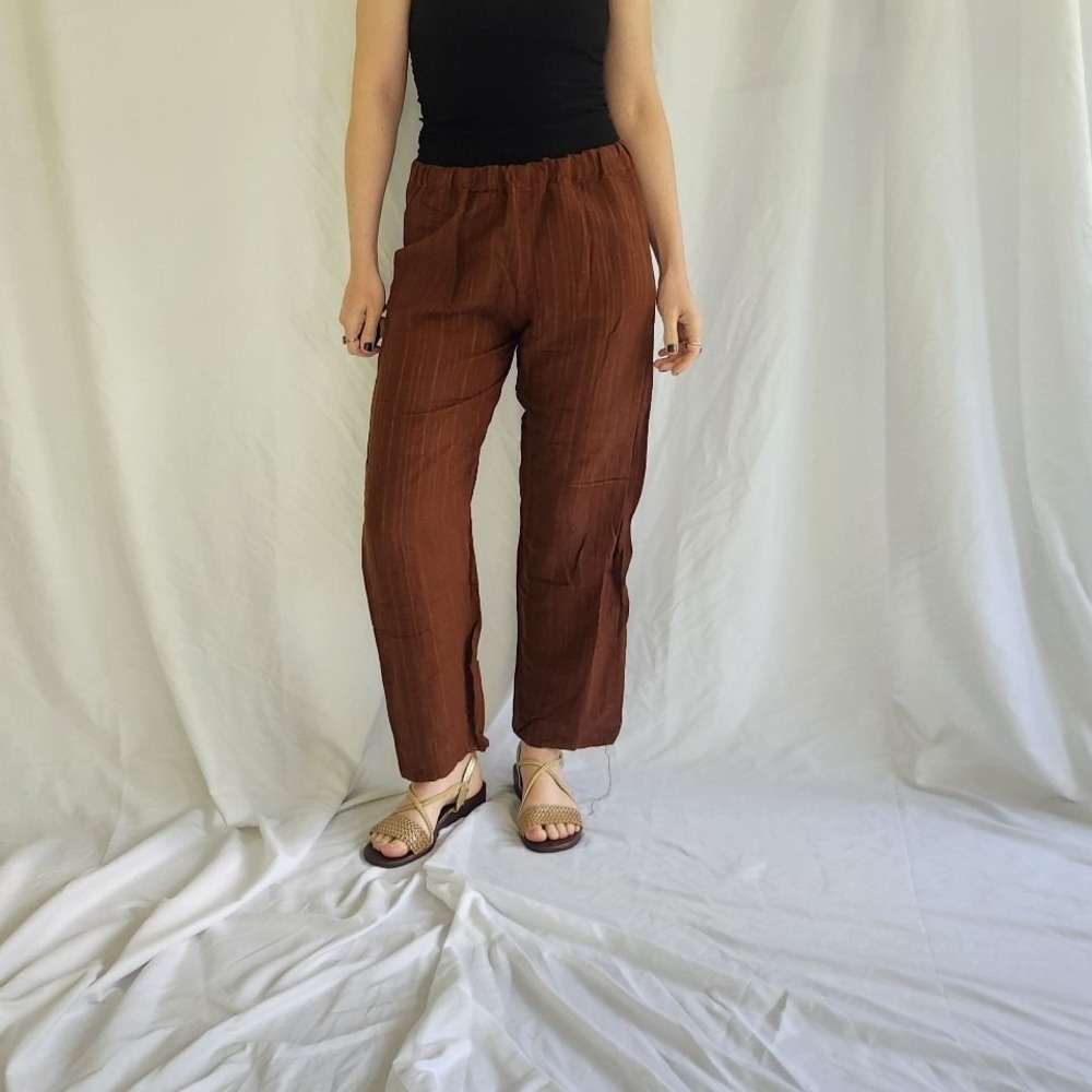 Vintage Home Made Brown Striped Pants